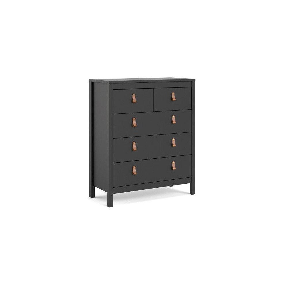 Barcelona Chest 3+2 drawers in Matt Black