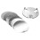 URBN Living (Nickel Silver) 7 Pcs 9cm Round Circle Brush Metal Drinks Coaster 6