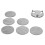 URBN Living (Nickel Silver) 7 Pcs 9cm Round Circle Brush Metal Drinks Coaster 5