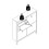 Barcelona Shoe cabinet 4 compartments in Matt Black 2