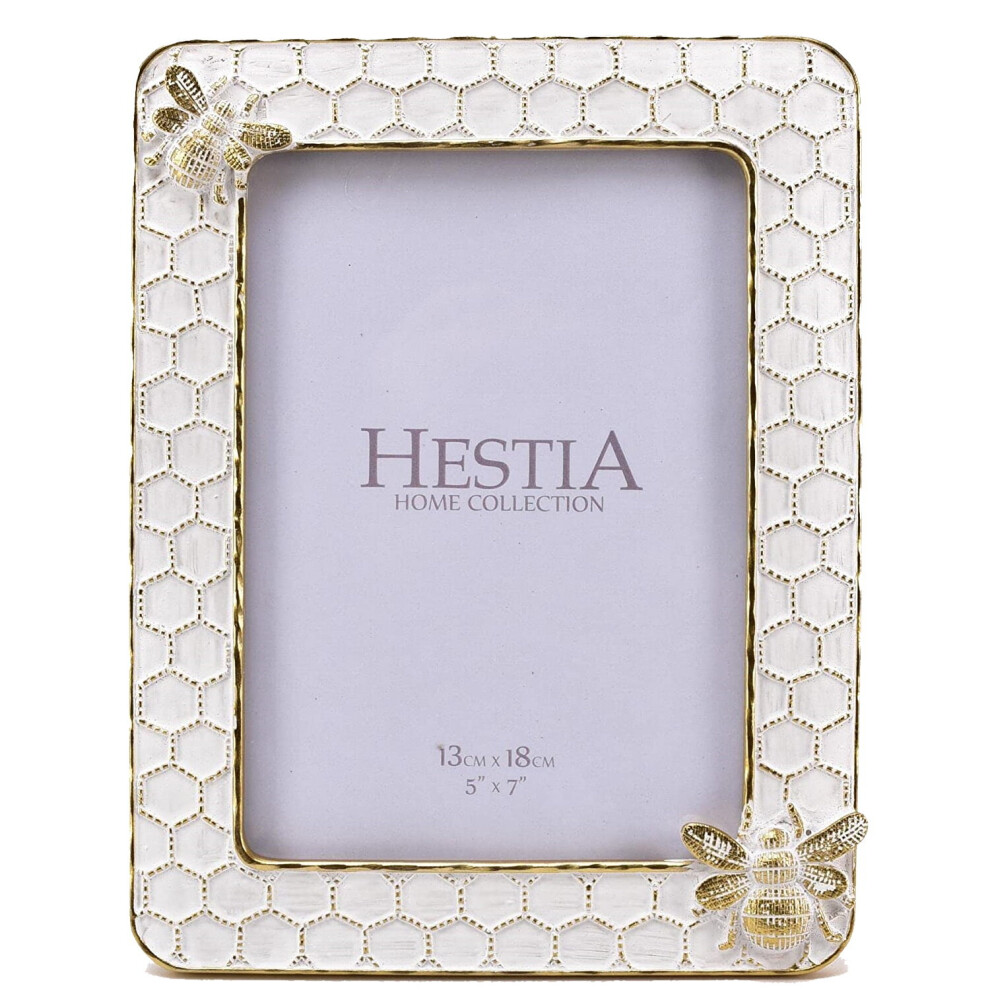Widdop Hestia Honey Bee Honeycomb Gold Home Decor Photo Frame 5" x 7