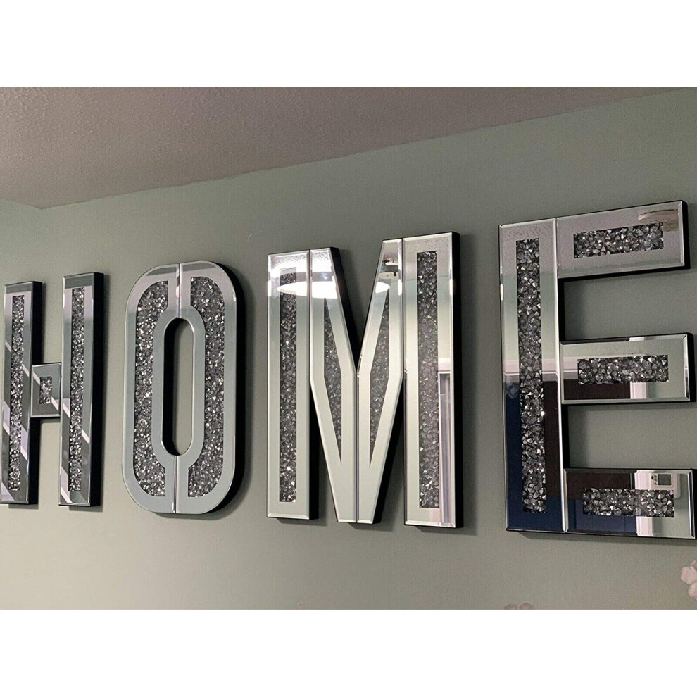 Mirrored Diamond HOME Letters