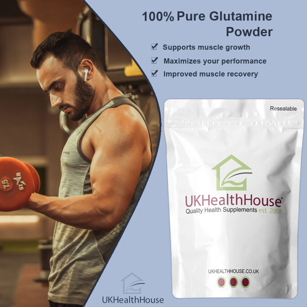 Pure Glutamine 250 G Powder Amino Acids 100% L-Glutamine, Recovery