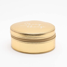 Sophia Gold Leatherette Storage Shiny Things Jewellery Box Collection