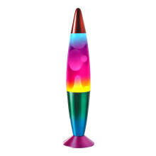 Global Gizmos 55149 Rainbow Lava Lamp / Nostalgic Retro Light / 16in Tall