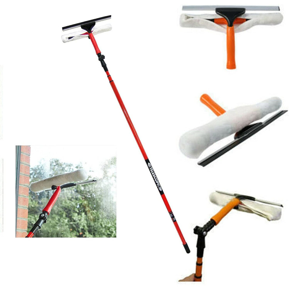 3.5M Telescopic Conservatory Window Glass Cleaner Kit with Squeegee