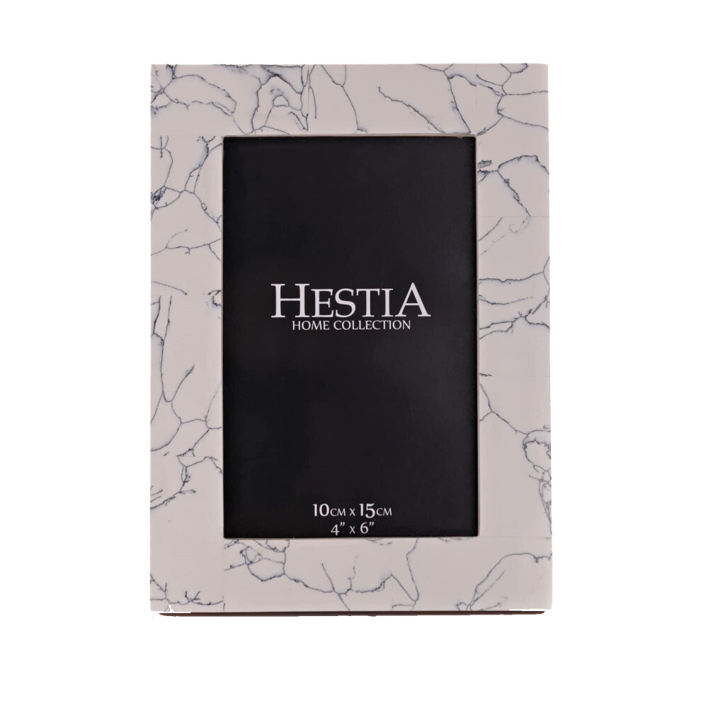 Widdop Hestia Black & White Stone Finish Home Decor Photo Frame 4" x 6