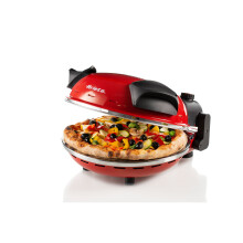 ARIETE Sähköpizzauuni - Punainen - Tulenkestävä kivi - 1200W - Halkaisija 33cm - Max lämpötila 400C