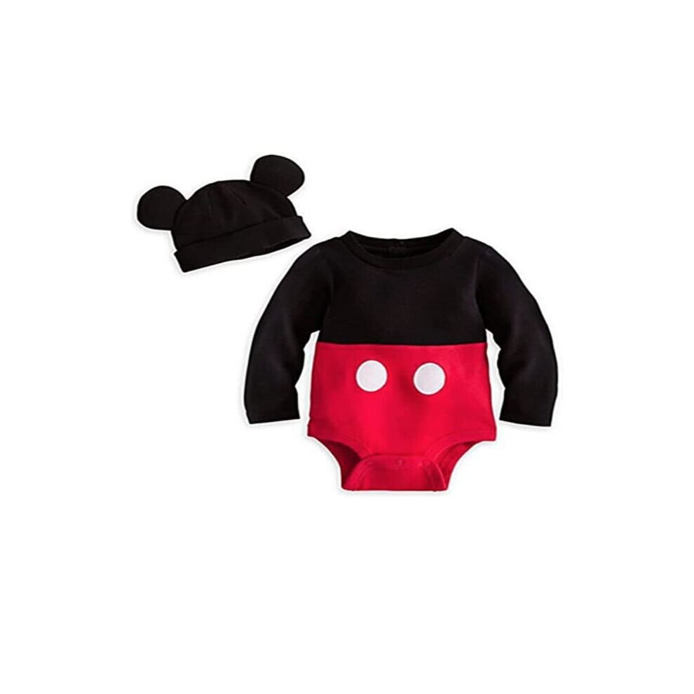 Mickey Mouse Baby Bodysuit & Hat Costume Set NEW Tagged 3-6 Months