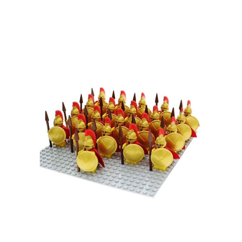 (Roman-gold A) 21Pcs Fit Lego Roman Warrior Roman Commander Cavalry Clone Troopers RexMinifigures Kids Toy 