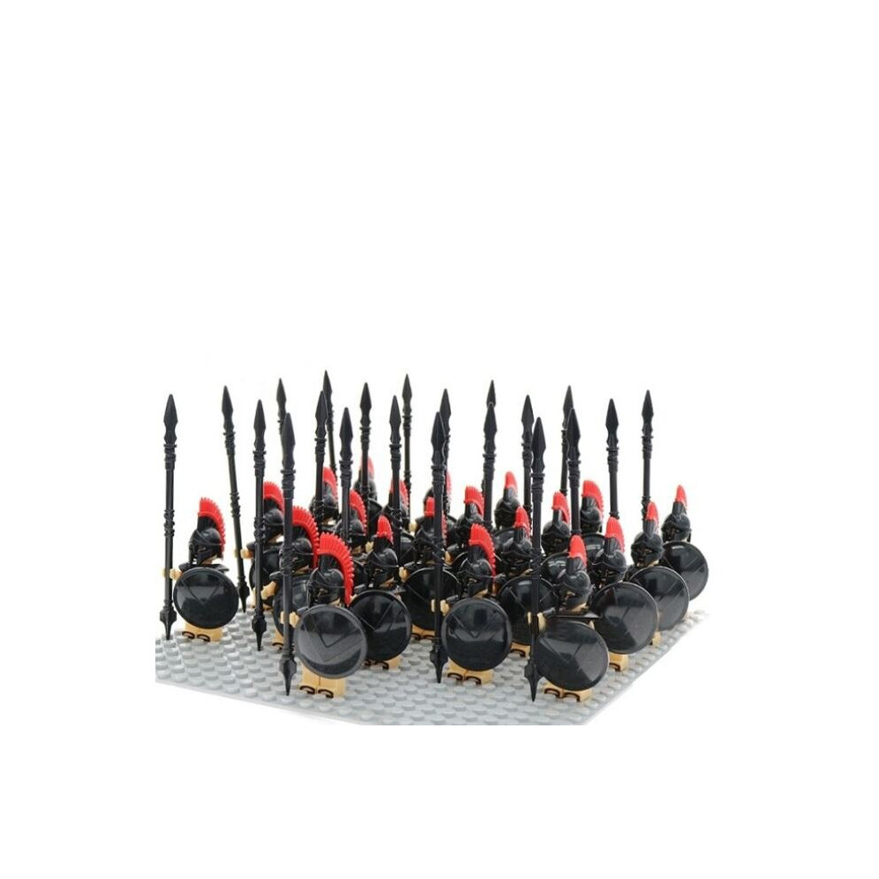(Roman-black B) 21Pcs Fit Lego Roman Warrior Roman Commander Cavalry Clone Troopers RexMinifigures Kids Toy 