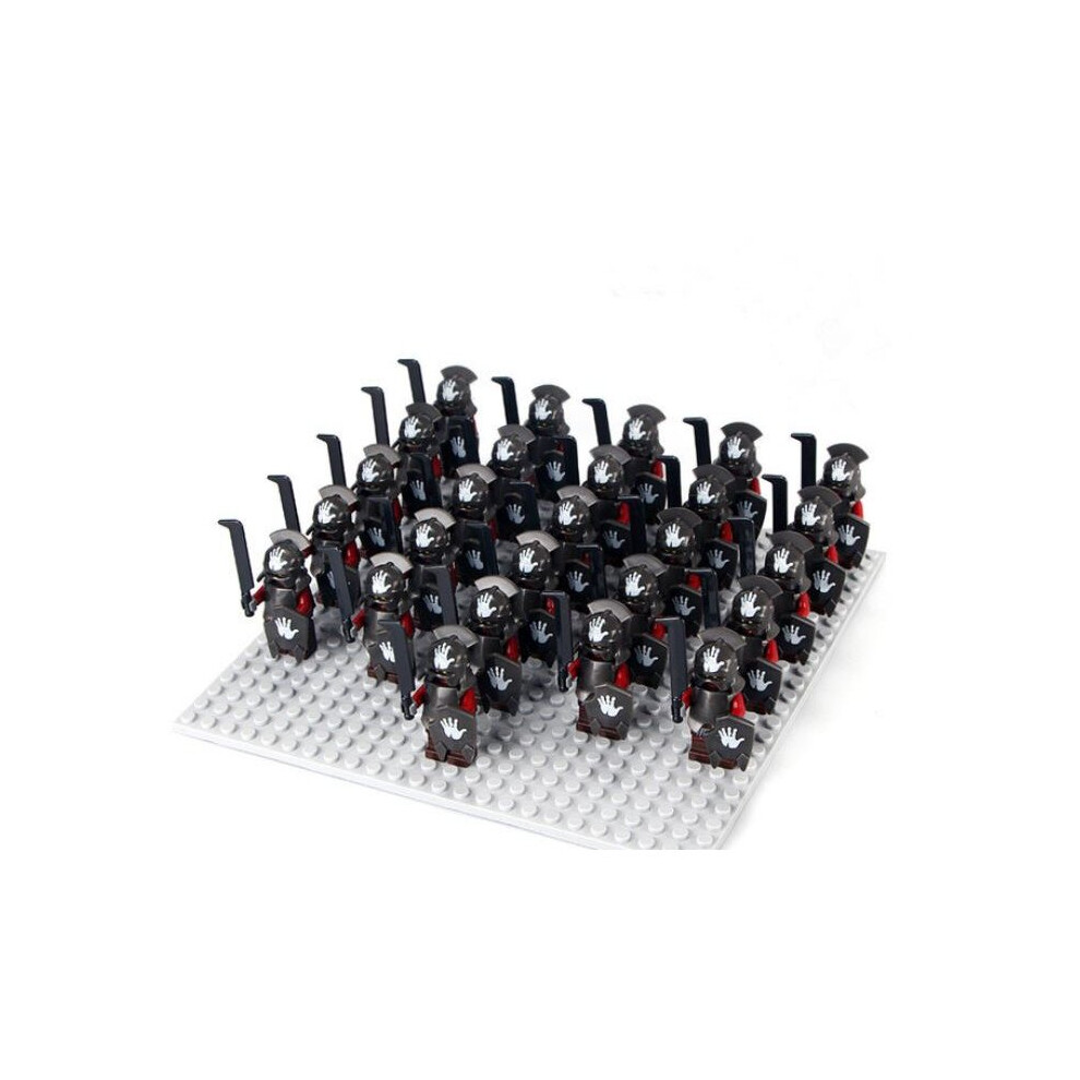 (Roman-black B) 21Pcs Fit Lego Roman Warrior Roman Commander Cavalry Star Wars Clone Troopers Rex Minifigures Kids Toy 