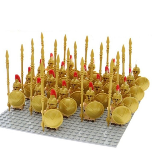 (Roman-gold B) 21Pcs Fit Lego Roman Warrior Roman Commander Cavalry Star Wars Clone Troopers Rex Minifigures Kids Toy