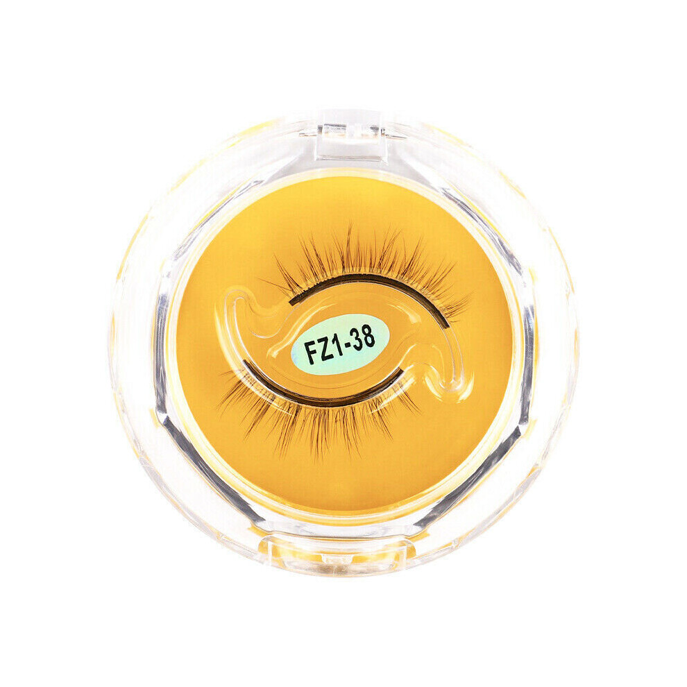 (FZ1-38) Reusable Self Adhesive 3D False Eyelashes Natural Long Thick Fake Eye Lashes Box