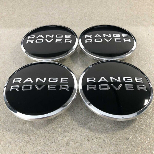 4Pcs Range Rover Black Chrome 63Mm Wheel Centre Caps Sport Freelander 2