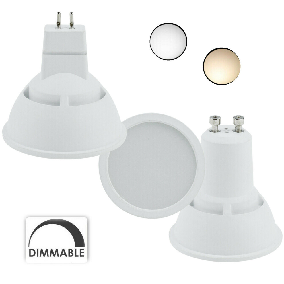 (Dimmable-MR16-Cool White) 5X Dimmable LED Spot Light Bulbs MR16 GU10 7W AC220V White Lamp