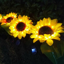 2 LED Solar Power Garden Light Outdoor Stake Patio Sunflower Light