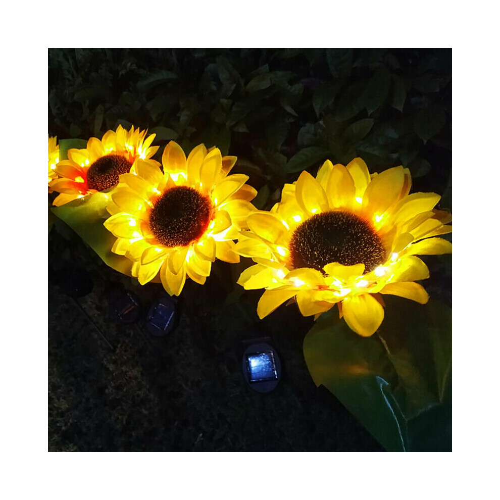 2 LED Solar Power Garden Light Outdoor Stake Patio Sunflower Light