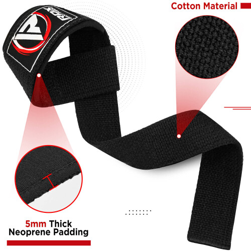 RDX Weight Lifting Straps Deadlifting Powerlifting, 5MM 1