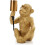 WIDDOP and Co. Hestia Modern Gold Table Desk Lamp Animal Monkey Holding Light Bulb 1