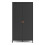 Barcelona Wardrobe with 2 doors in Matt Black 1