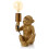 WIDDOP and Co. Hestia Modern Gold Table Desk Lamp Animal Monkey Holding Light Bulb 2