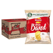 32 x Walkers Crisps Baked Ready Salted 37.5g