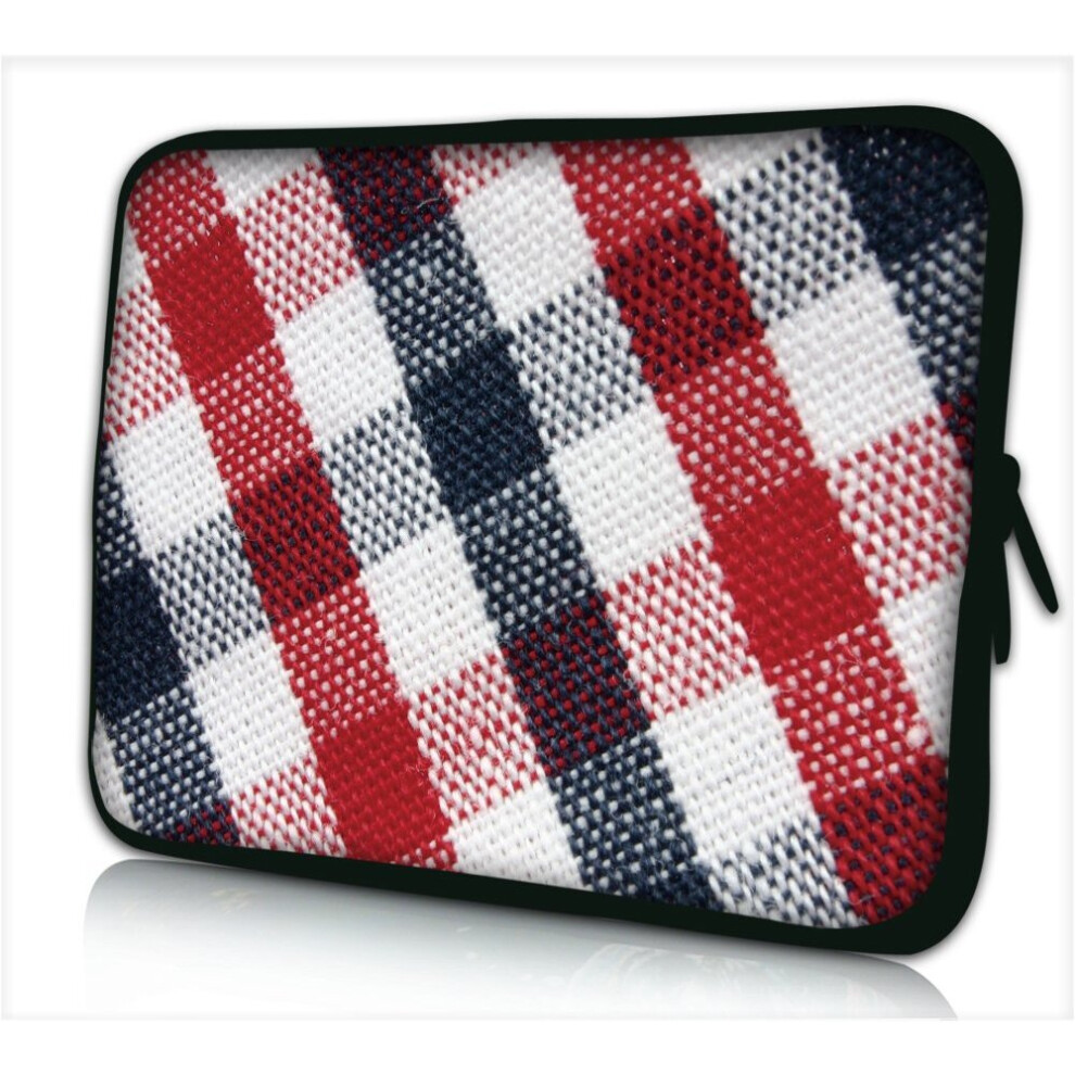 (Grid) 15" Inch Tablet Laptop Notebook Sleeve Case Bag Multicoloured 5060450999199