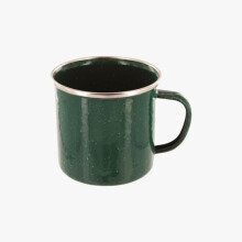 Retro Enamel Mug | Caravan Camping Motorhome Boating Fishing | GREEN