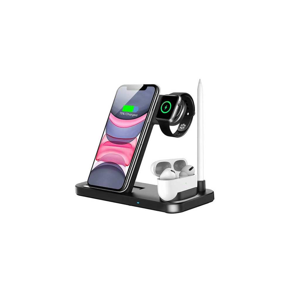 4 In 1 Fast Charger Qi Wireless Charging Station For Apple Iphone Watch Air Pods 795340180252