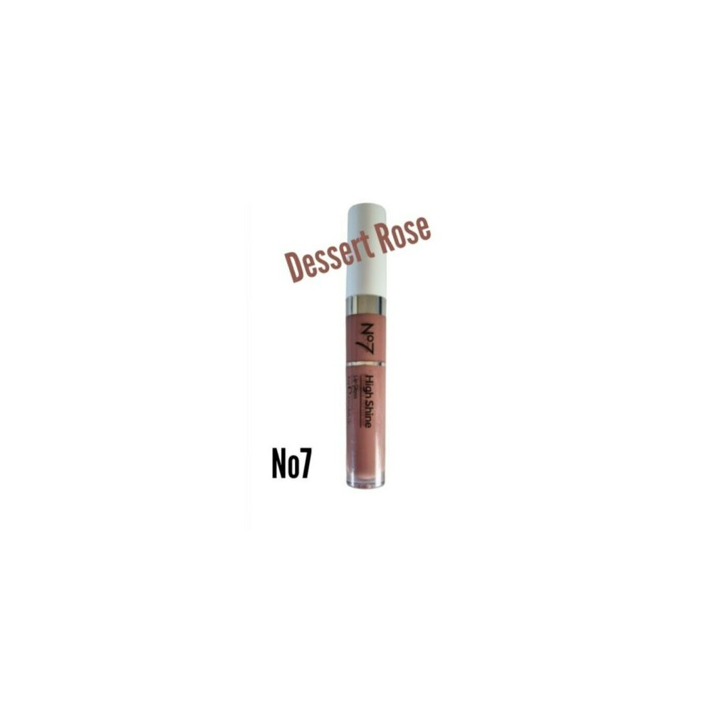 No7 High Shine Lip Gloss Dessert Rose 8ml FREE UK POSTAGE