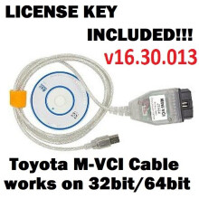 Toyota Mini VCI OBD Cable with Techstream 16.30.013 (2021) Diagnostic Software + License Key - J2534, 32/64-bit Drivers for Toyota/Lexus/Scion