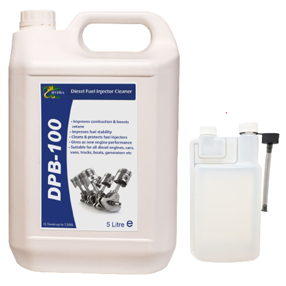 ((5 Litre + Dosing Bottle)) HYDRA DPB-100 Diesel Power Blast Fuel Additive