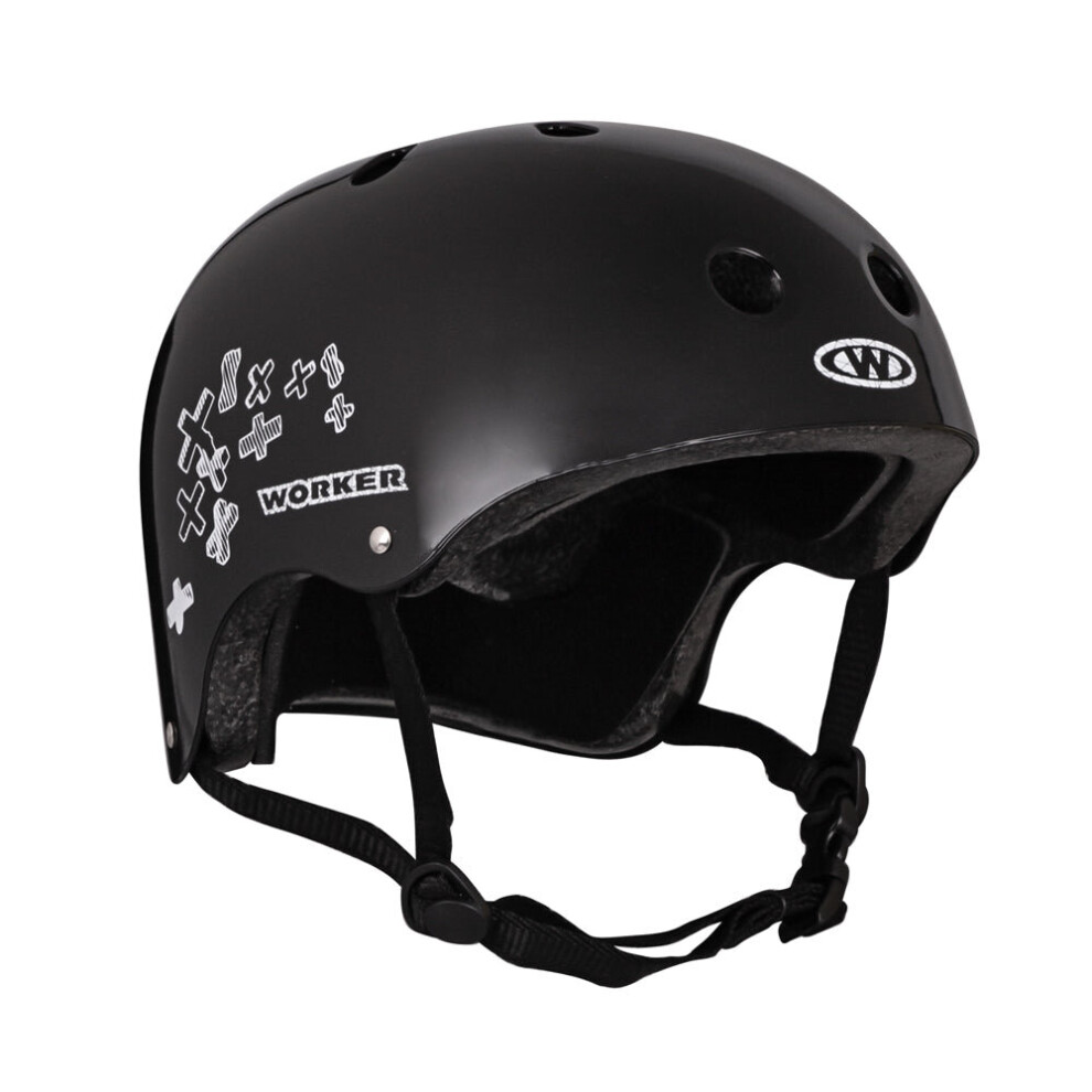 (L (58-60)) Freestyle Skating, Cycling, BMX Helmet - Black