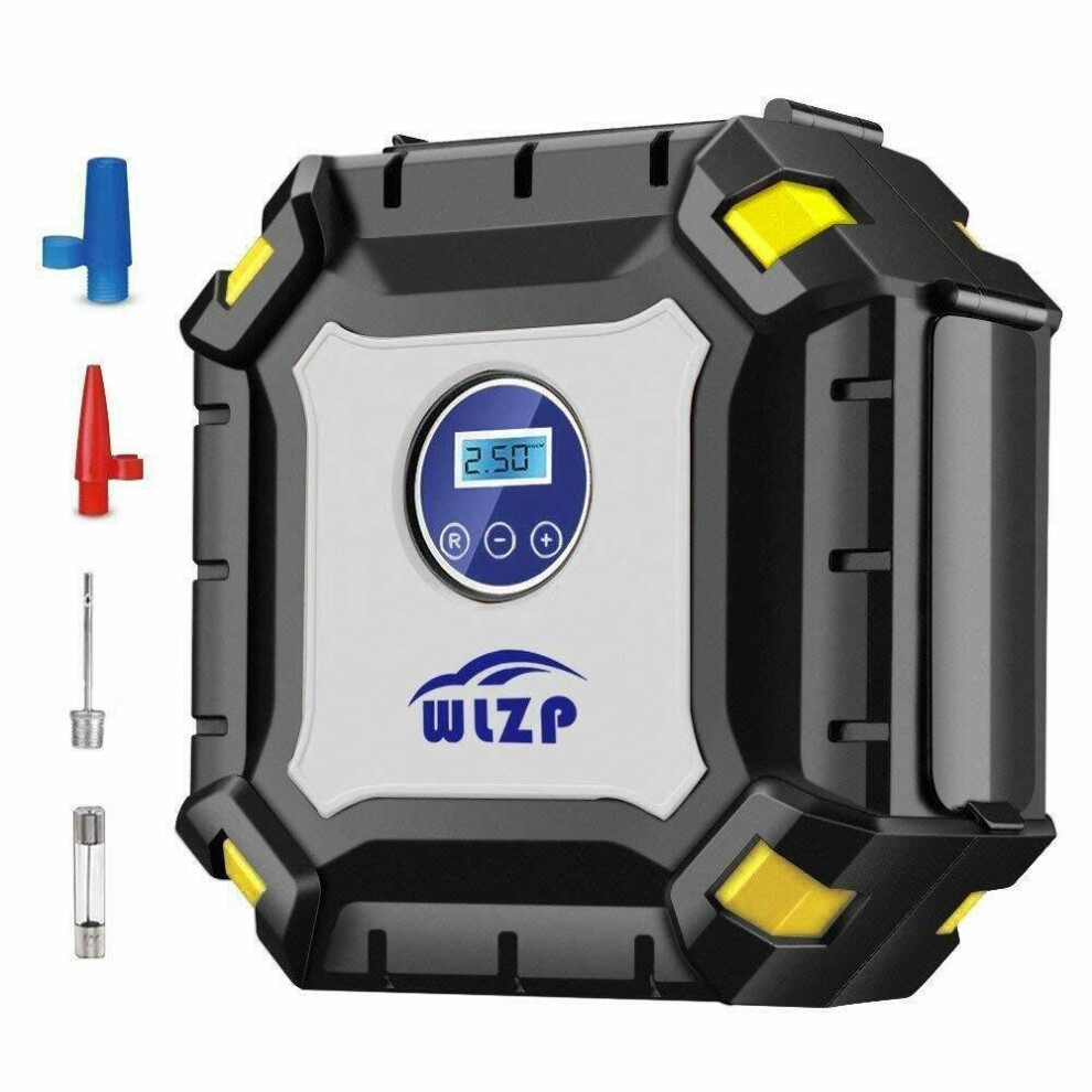 12V 100Psi Digital Tyre Inflator Air Pump With Led Lamp Digital Gauge 5037409088044