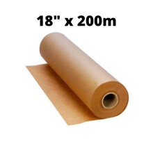 BROWN MASKING PAPER 18 INCHES X 200 METRE ROLL MULTIPURPOSE