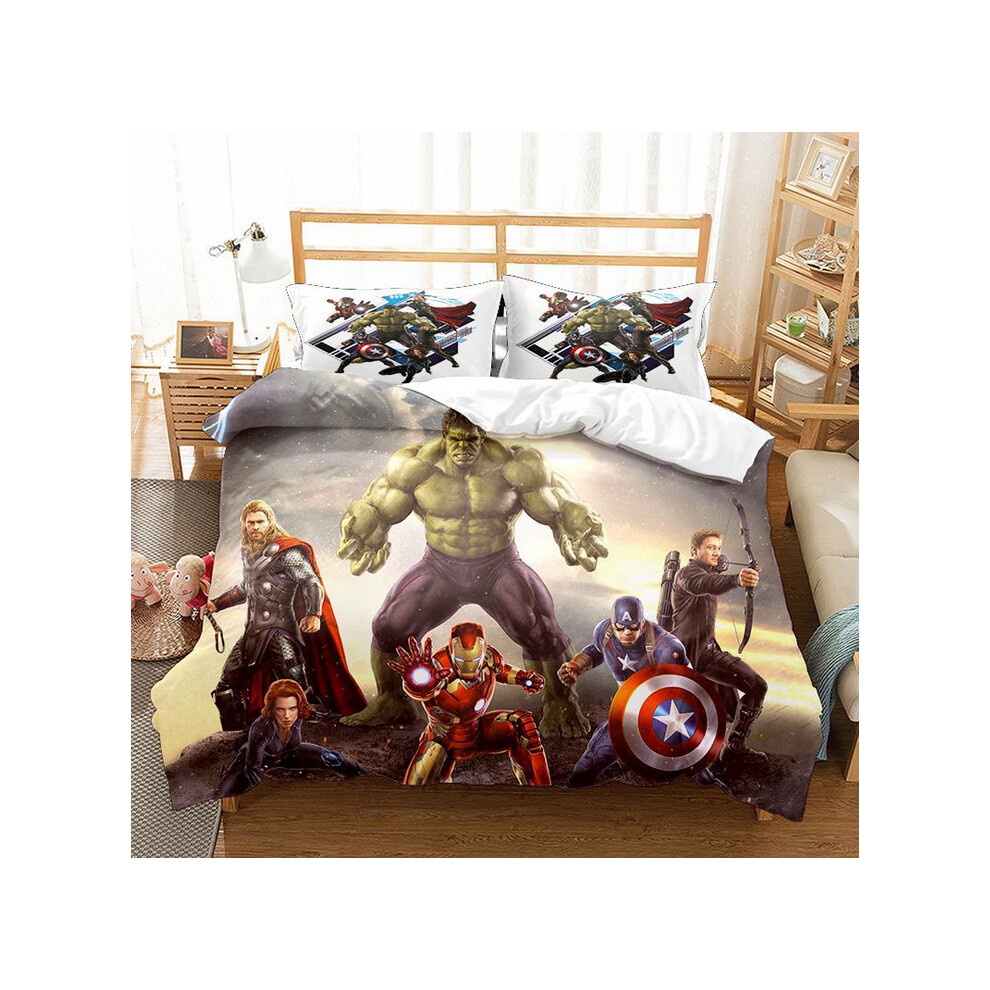 (Pattern 10, Double) Avengers Bedding Single Double Duvet Cover NEW