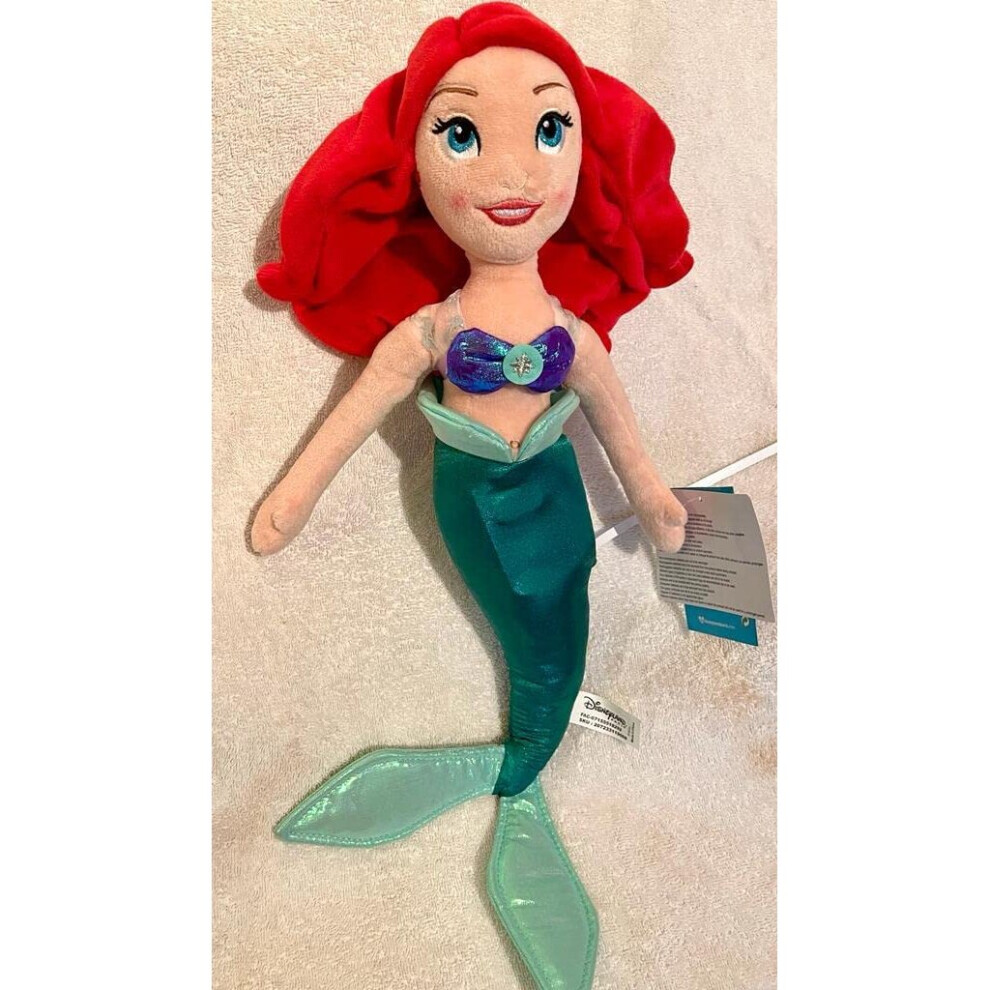 Disney Little Mermaid Ariel Soft Plush Doll Toy With Sound Music New