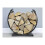 Half Round Metal Black Fireside Wood Log Holder 1