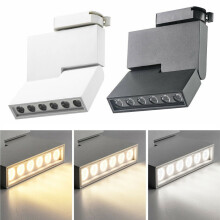 (Black, Warm White) 12W Modern LED Track Light COB Rail Ceiling Spotlights Lamps 220V Shop Lighting