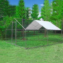 (3X4x2M) FoxHunter Chicken Run Cage Walk In Coop Poultry Hen Rabbit Kennel Hutch Metal