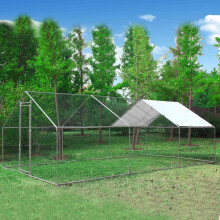 (3X6x2M) FoxHunter Chicken Run Cage Walk In Coop Poultry Hen Rabbit Kennel Hutch Metal