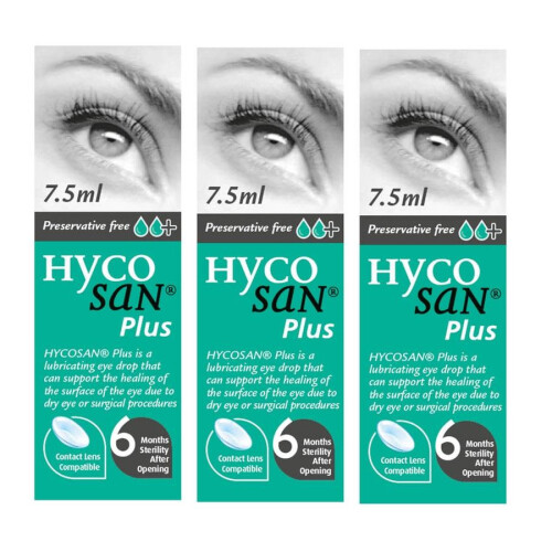 Hycosan Plus Eye Care Drops (Green) 7.5ml - Bundle of 3 on OnBuy