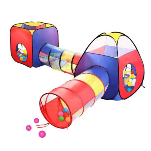 Kids Play Tents Pop Up Tunnel Baby Toddler Crawl Balls Pit