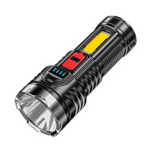 10,000,000LM Micro USB Rechargeable Tactical Flashlight - 4 Modes (High/Low/Strobe/COB), 18650 Battery, IPX4, Aluminum Heat Sink