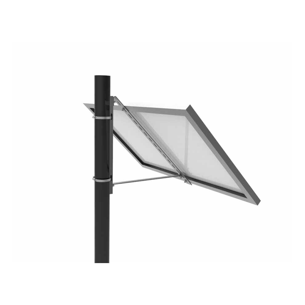 (Small single panel mount for 80mmm pole) Solar PV Panel Pole mounting adjustable size lamp post side utility post mount