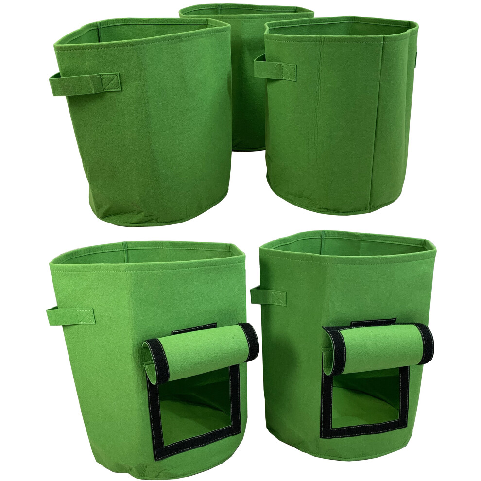 Potato & Vegetable Planter Grow Bags (Set of 5) Non-Woven Fabric Pots