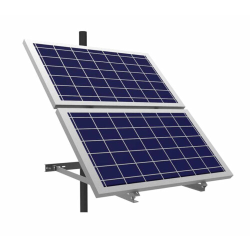 Lowenergie (Large or twin panel mount for 80mm pole) Solar PV Panel Pole mounting adjustable size lamp post side utility post mount 1