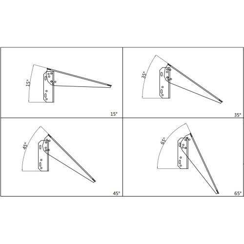 Lowenergie (Small Single Panel Mount - upto 300mm Panel) Solar PV Panel Pole mounting adjustable size lamp post side utility post mount 2