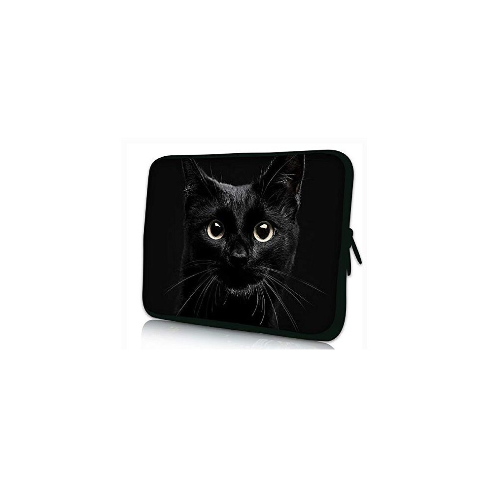 (Black Cat) 17" Inch Tablet Laptop Notebook Sleeve Case Bag Black,Multicoloured 5056543412409